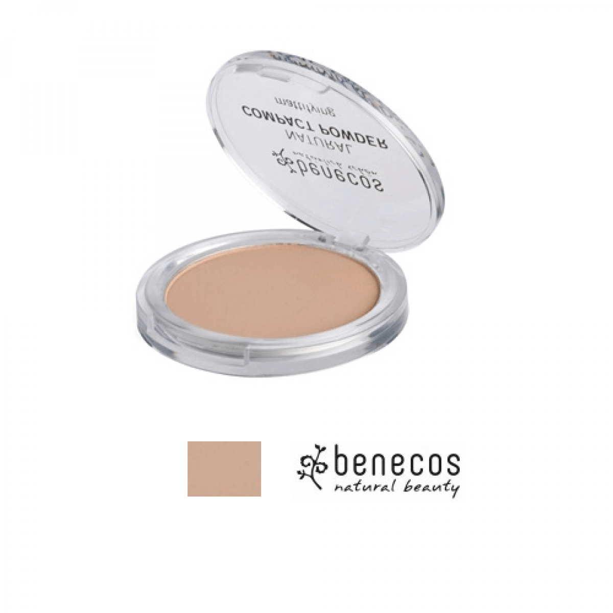 Benecos Compact Mineral Powder Beige Natural - kompakt pudder