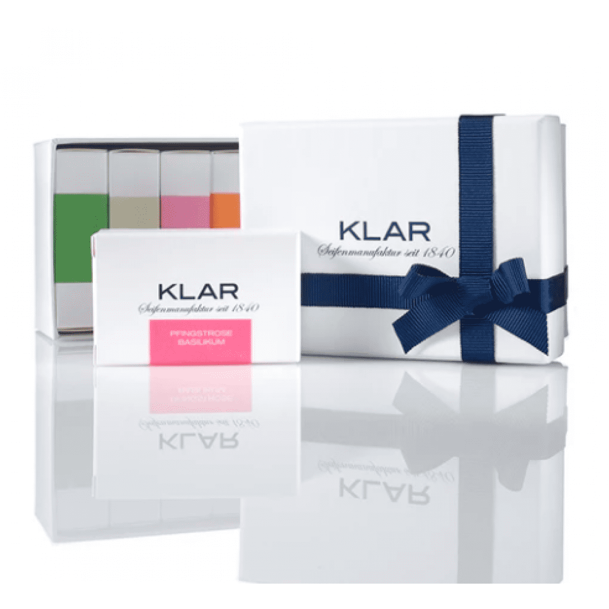 KLAR SEIFEN GAVEÆSKE MED 5 MINIATURE SÆBER.