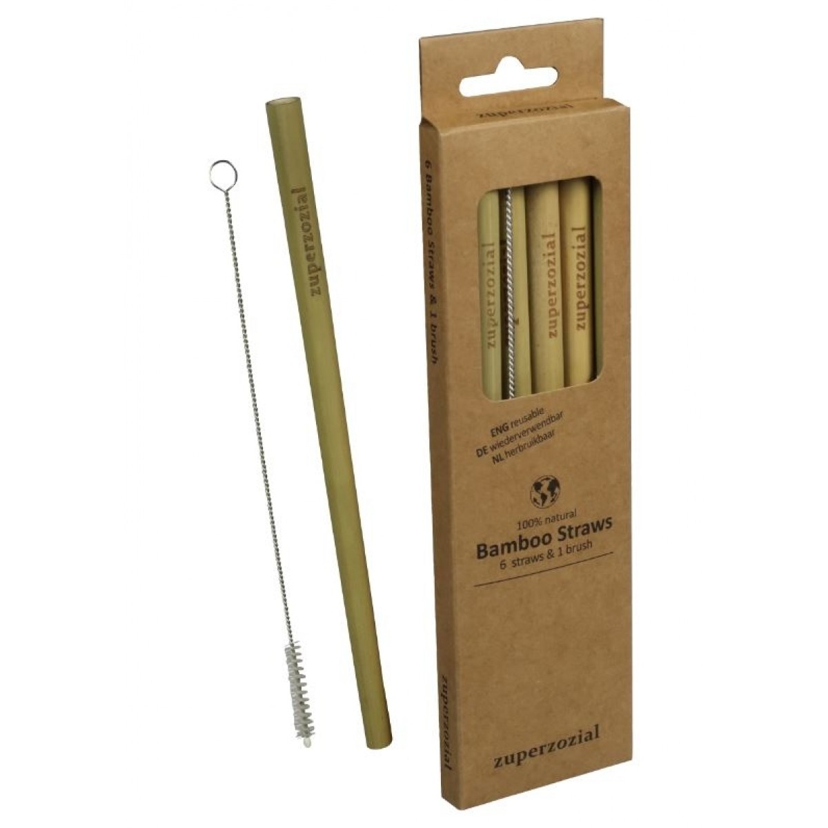 Genanvendelige Bambus Sugerør