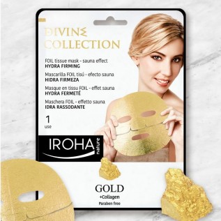 Iroha 24 k Gold Opstrammende Folie Tissue Maske 1 stk.
