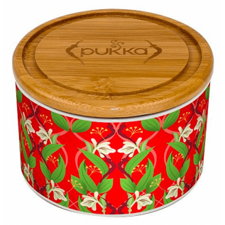 Keramik pukka Revitalise (rød) te-krukke