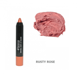 Benecos Shiny Lipcolour Rusty Rose Natural - farvet læbepen